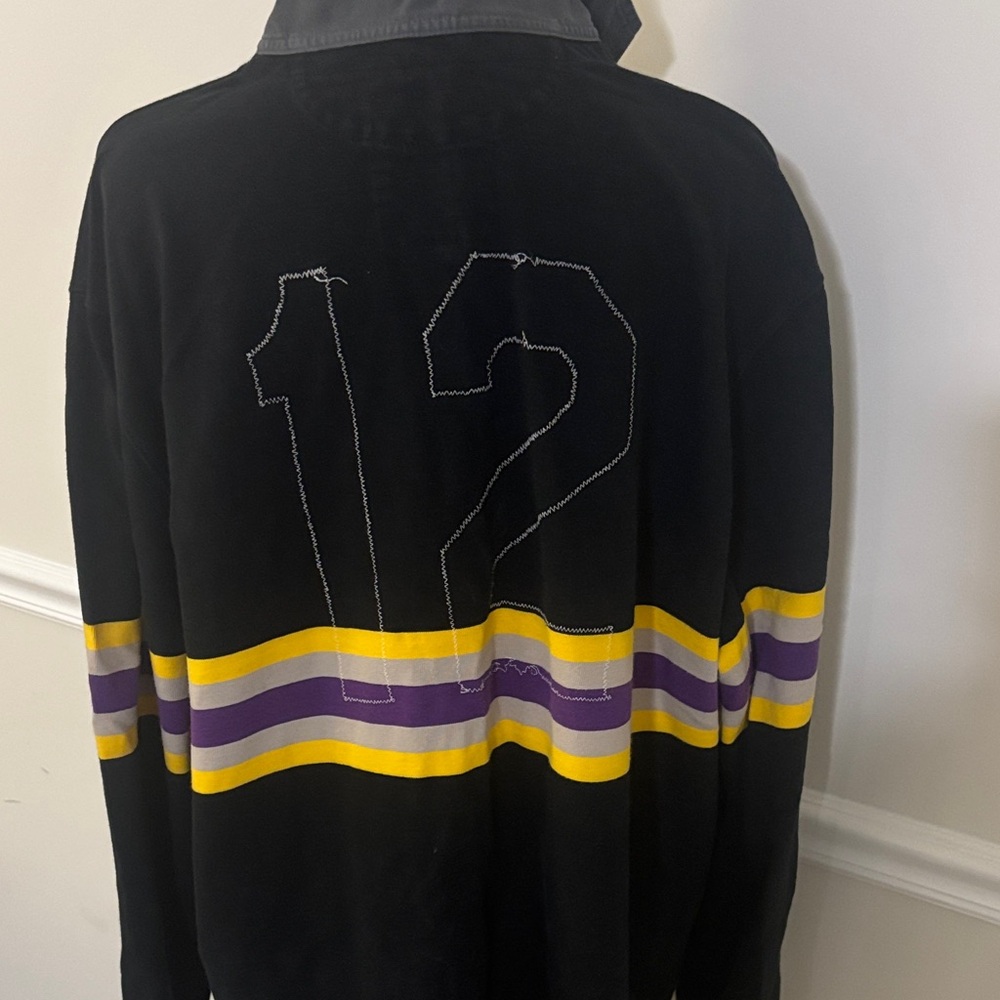 Rugby Ralph Lauren Black Shirt with Yellow and Purple Accents - Picture 5 of 7